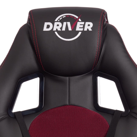 Кресло_DRIVER_(22) кож/зам/ткань, черный/бордо, 36-6/TW-13