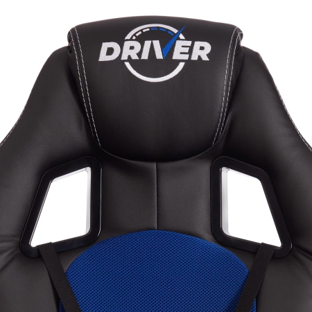 Кресло_DRIVER_(22) кож/зам/ткань, черный/синий, 36-6/TW-10